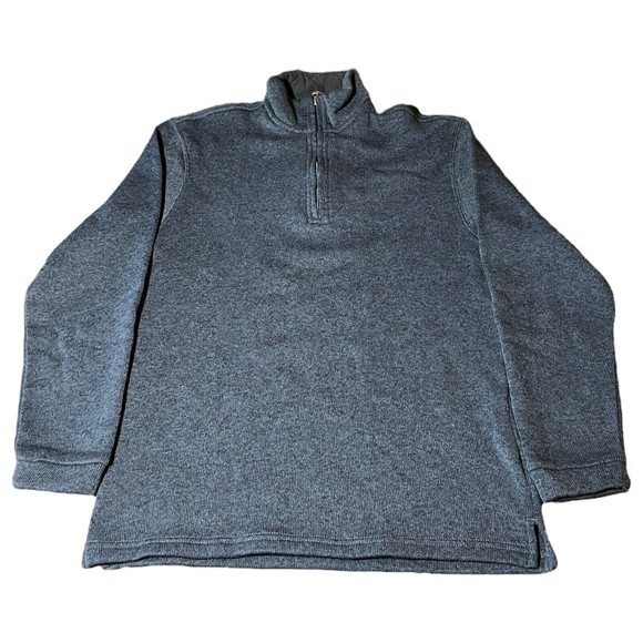 Haggar In Motion Collared Pullover 1/4 Zip Gray Polyester Sweater Men’s Size S - Picture 4 of 4